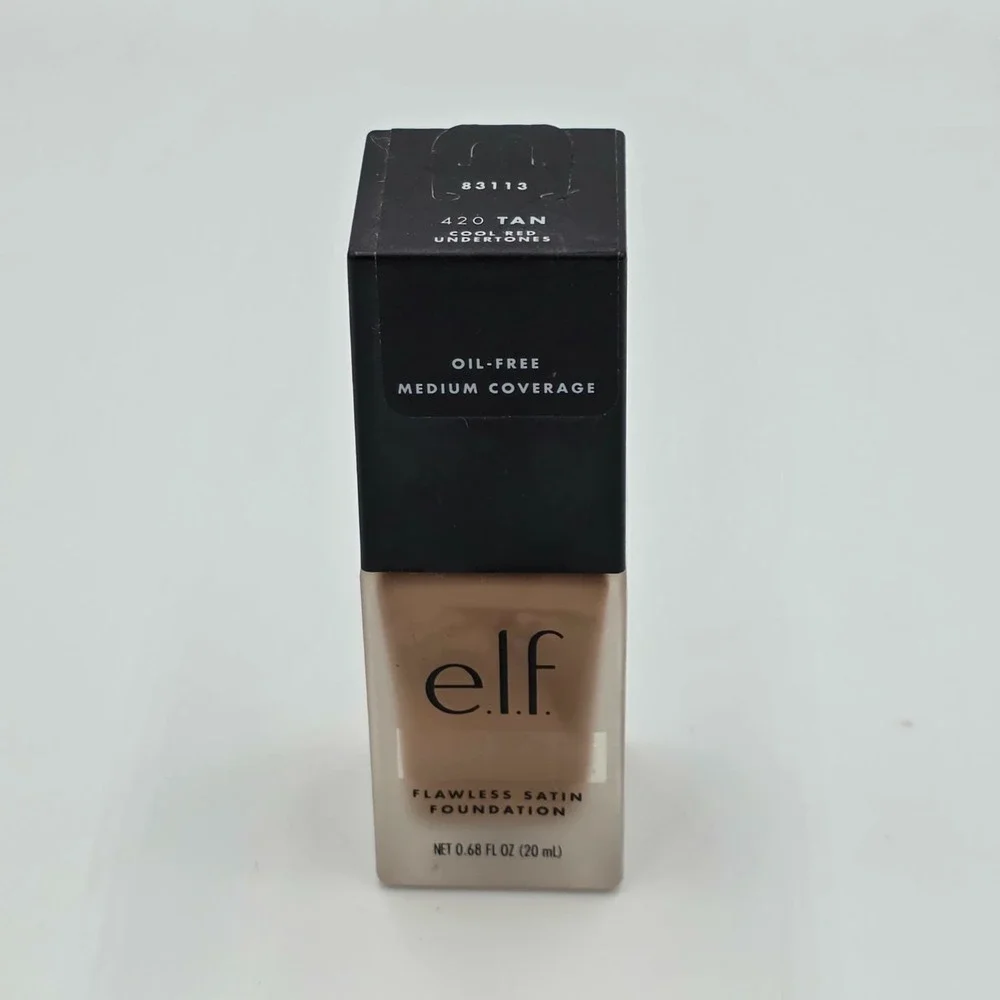 E.L.F. Flawless Satin Foundation Oil-Free Medium Coverage 83113 #420 Tan 0.68 Fl